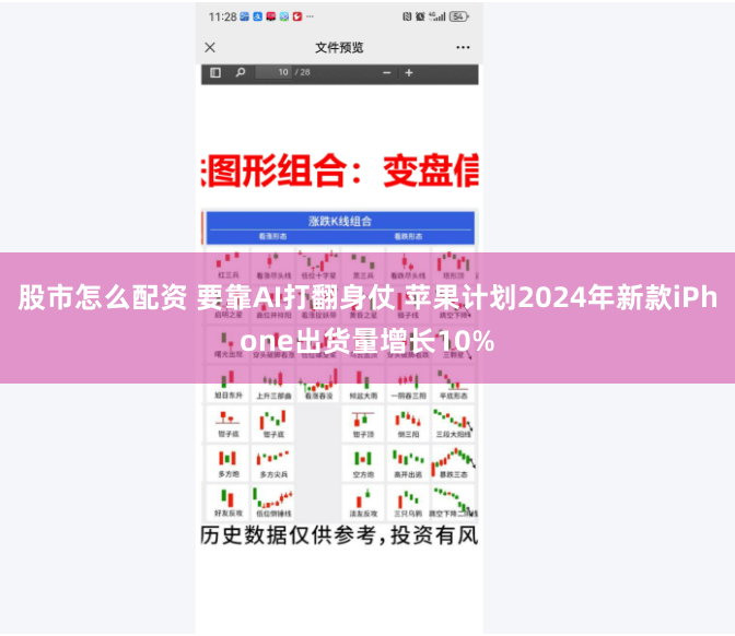 股市怎么配资 要靠AI打翻身仗 苹果计划2024年新款iPhone出货量增长10%