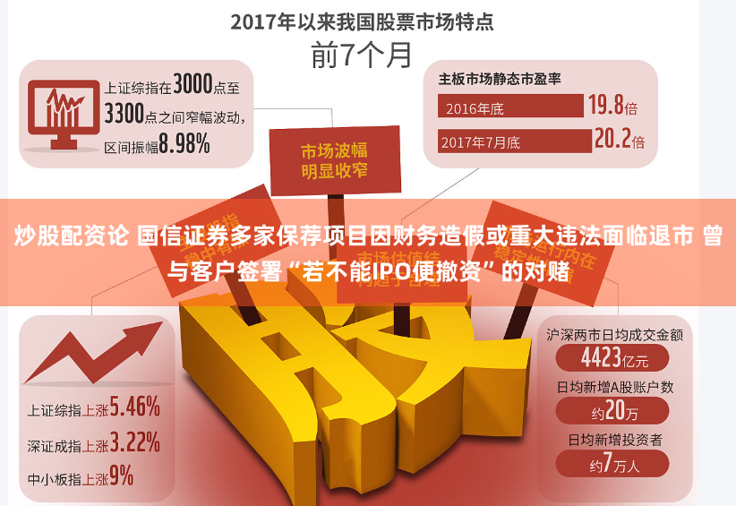 炒股配资论 国信证券多家保荐项目因财务造假或重大违法面临退市 曾与客户签署“若不能IPO便撤资”的对赌